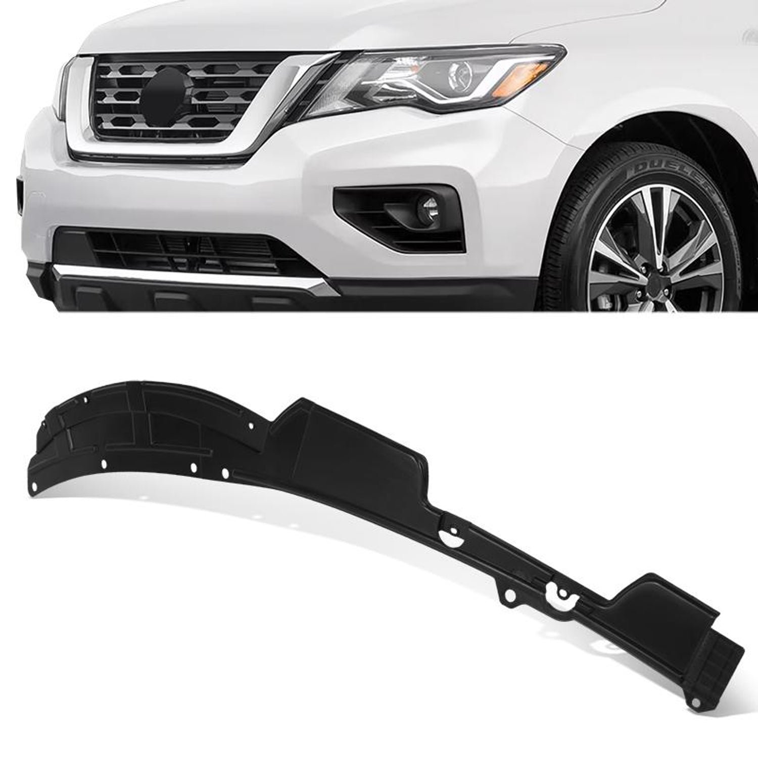 Front Left Side Lower Valance Deflector Spoiler <br> 17-00 Nissan Pathfinder