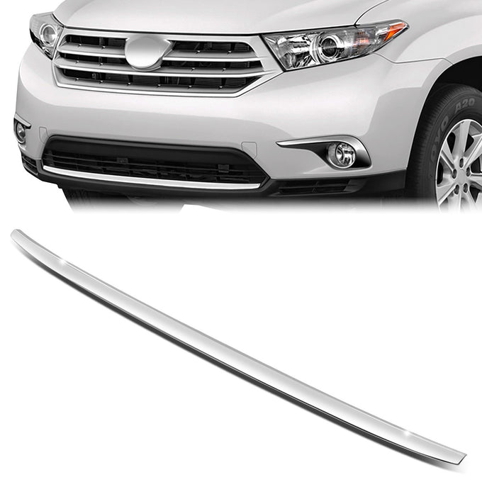 Front Bumper Cover Molding Trim Chrome Strip Insert <br>11-13 Toyota highlander