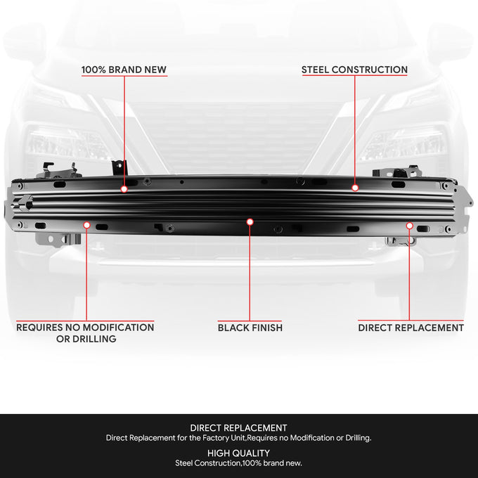 Factory Style Front Bumper Reinforcement <br> 21-24 Nissan Rogue