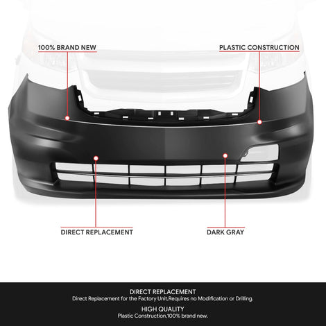 Factory Style Front Bumper Cover <br>15-18 Chevrolet City Express