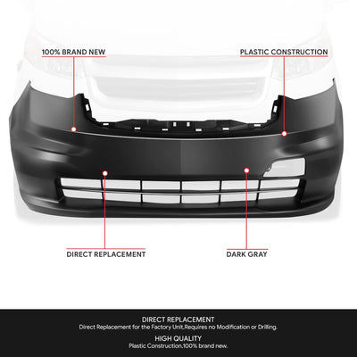 Factory Style Front Bumper Cover <br>15-18 Chevrolet City Express