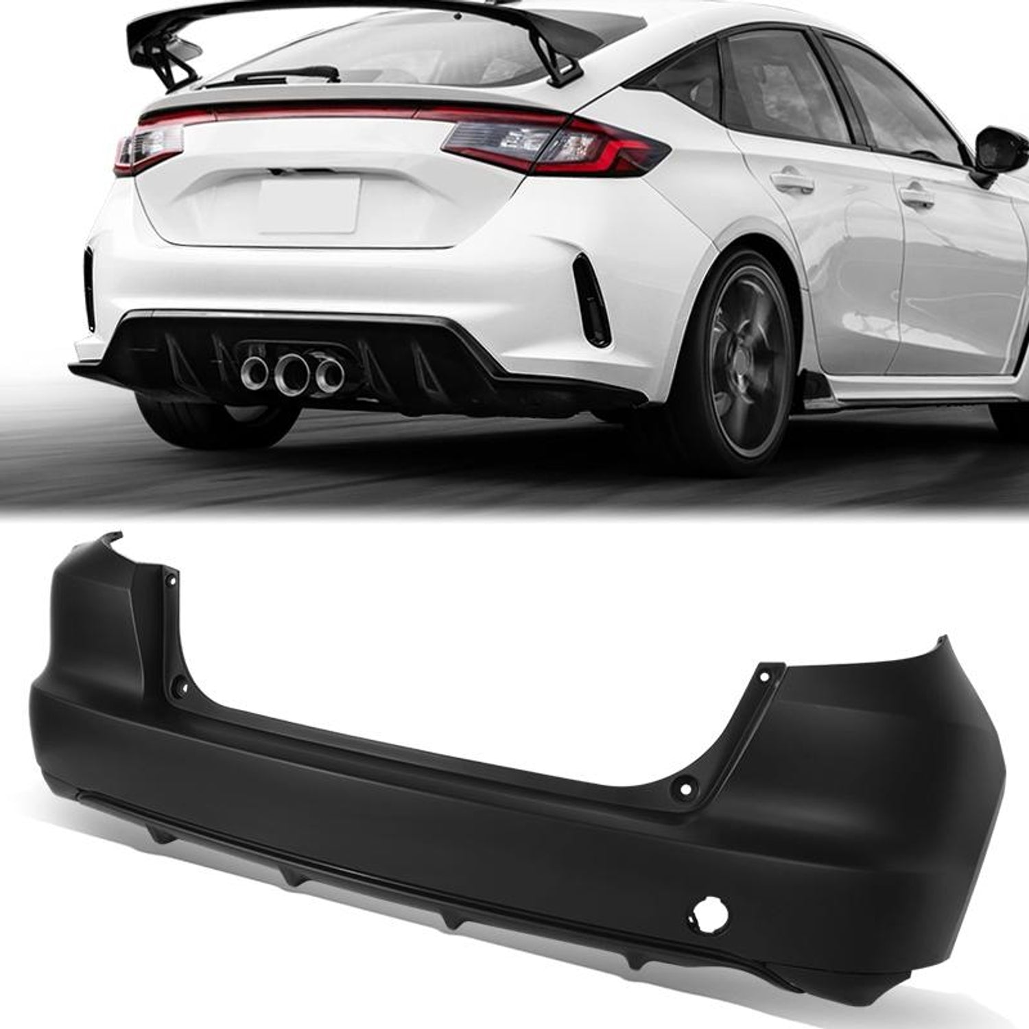Factory Style Rear Bumper Cover <br> 09-14 Honda Fit