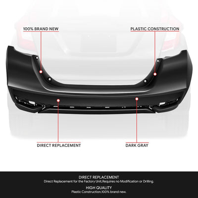 Factory Style Rear Bumper Cover <br>18-20 Honda Fit