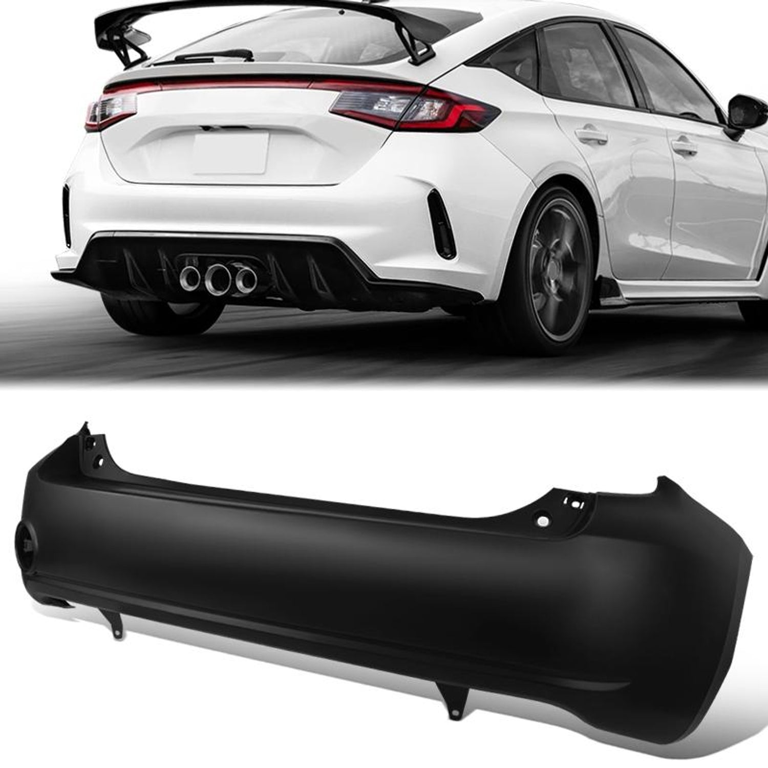 Factory Style Rear Bumper Cover <br> 08-10 Scion xB