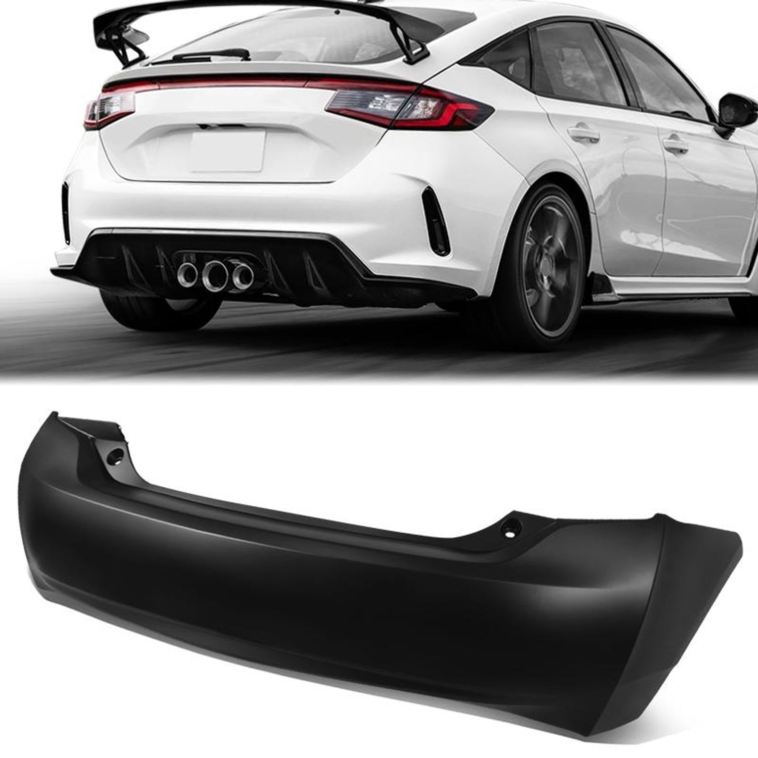 Factory Style Rear Bumper Cover <br> 10-15 Toyota Prius
