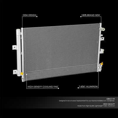 Factory Style Aluminum A/C Condenser <BR>15-23 Ford Edge, 16-18 Lincoln MKX, 19-23 Nautilus