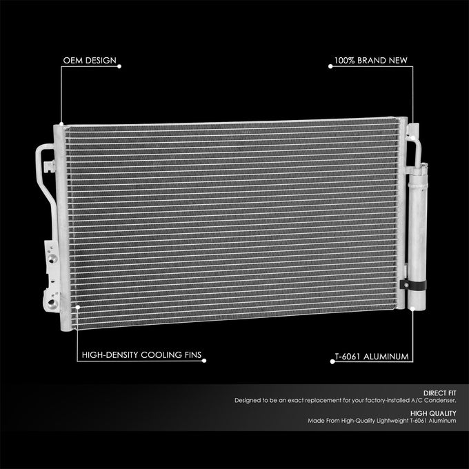 Factory Style A/C Condenser <BR> 13-17 BMW 320I 328I 330E 335I 428I 435I M235I