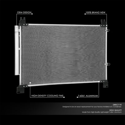 Factory Style Aluminum A/C Condenser <BR>16-19 Lexus RX350, 18-19 RX350L