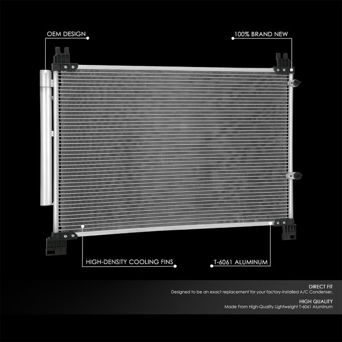 Factory Style Aluminum A/C Condenser <BR>16-19 Lexus RX350, 18-19 RX350L