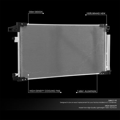 Factory Style Aluminum A/C Condenser <BR>16-22 Toyota Prius, Corolla Hybrid