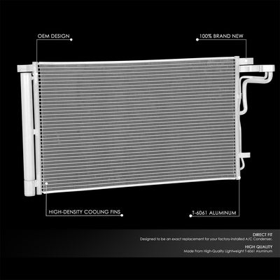 Factory Style A/C Condenser <BR> 17-20 Hyundai Elantra 2.0L