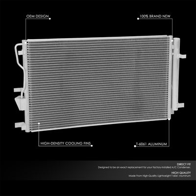 Factory Style A/C Condenser <BR> 17-19 Kia Sportage 2.4L