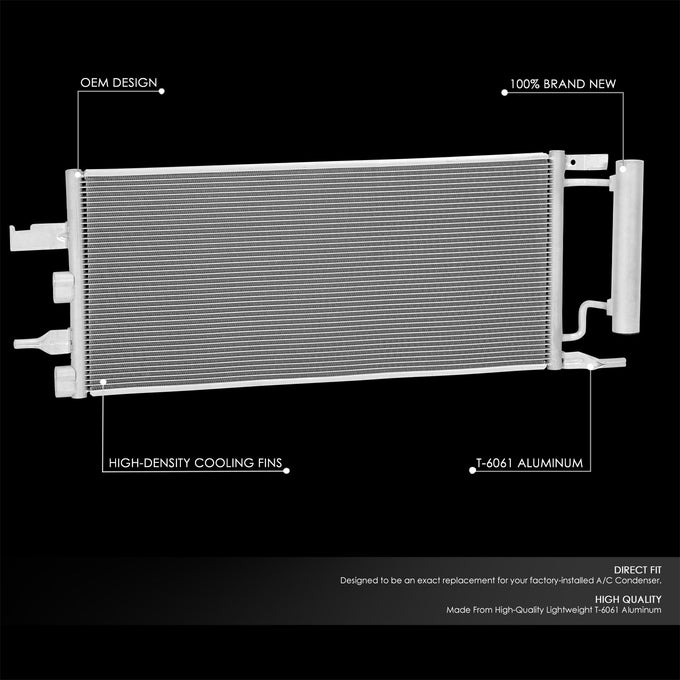Factory Style A/C Condenser <BR> 16-23 BMW 228I X2, 15-23 MINI Cooper Clubman