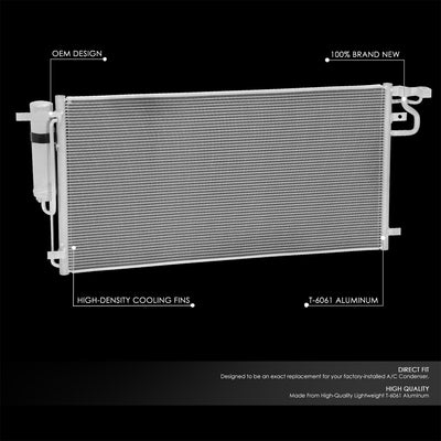 Factory Style A/C Condenser <BR> 17-20 Ford Fusion, Lincoln MKZ