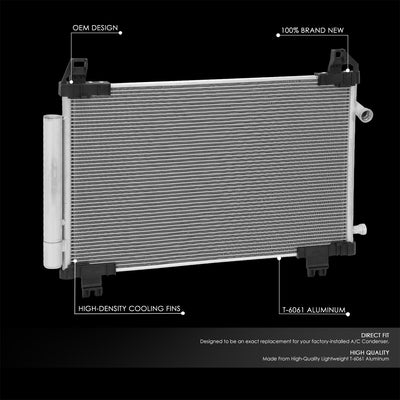 Factory Style A/C Condenser <BR> 15-19 Toyota Yaris