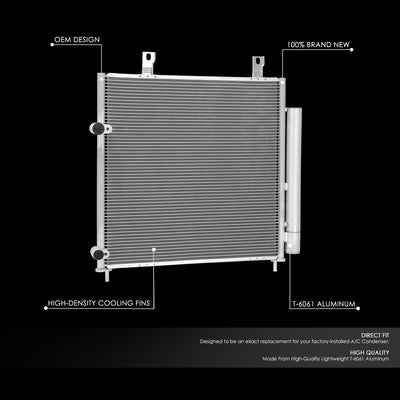 Factory Style Aluminum A/C Condenser <BR>17-22 Mitsubishi Mirage G4