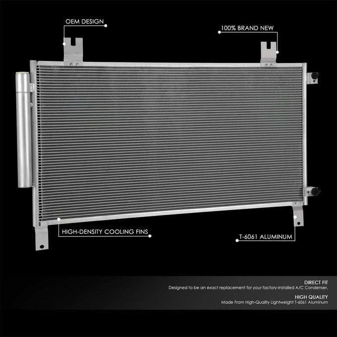 Factory Style Aluminum A/C Condenser <BR>17-19 Honda CR-V 2.4L