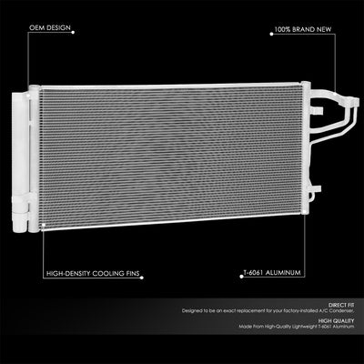 Factory Style A/C Condenser <BR> 16-19 Hyundai Sonata
