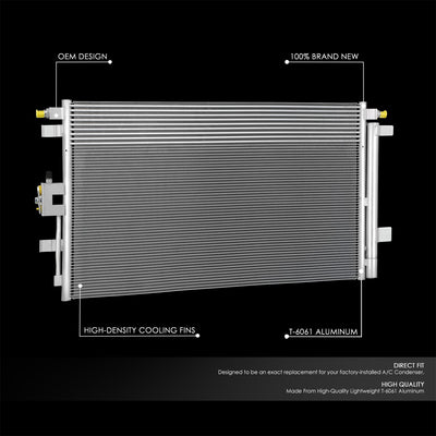 Factory Style Aluminum A/C Condenser <BR>18-24 Chevy Equinox, GMC Terrain