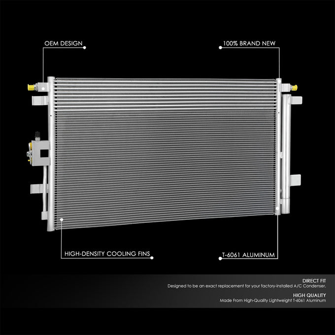 Factory Style Aluminum A/C Condenser <BR>18-24 Chevy Equinox, GMC Terrain