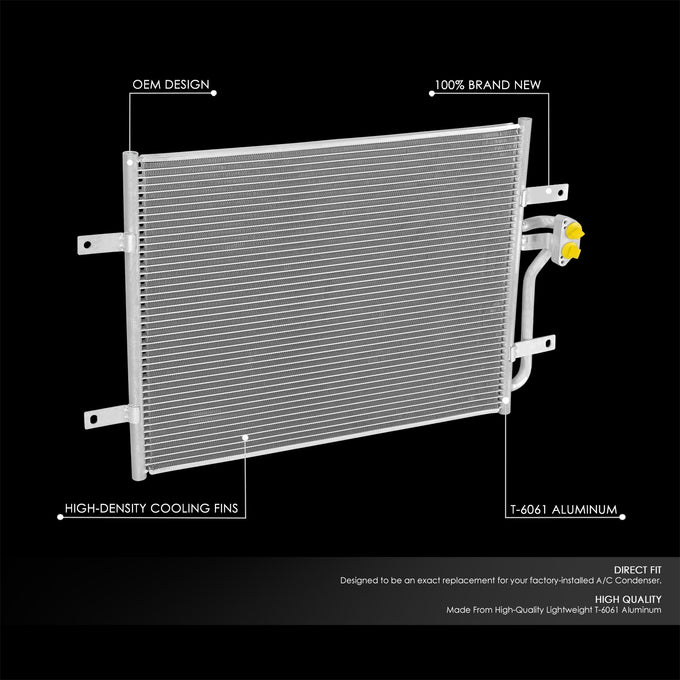 Factory Style Aluminum A/C Condenser <BR>15-19 Volkswagen E-Golf