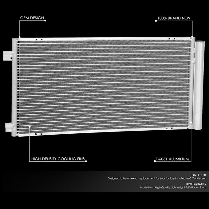Factory Style A/C Condenser <BR> 17-22 Jeep Compass