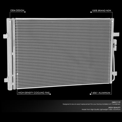 Factory Style A/C Condenser <BR> 18-24 Volkswagen Atlas Cross Sport
