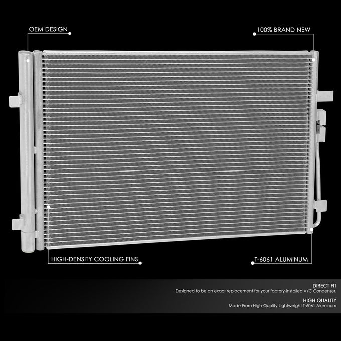 Factory Style A/C Condenser <BR> 18-24 Volkswagen Atlas Cross Sport