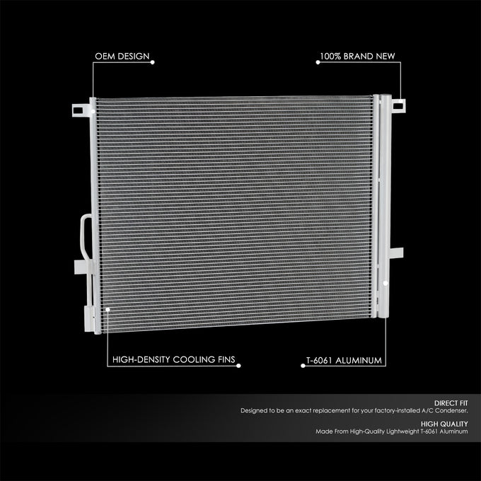 Factory Style Aluminum A/C Condenser <BR>18-23 Buick Enclave, Chevy Traverse