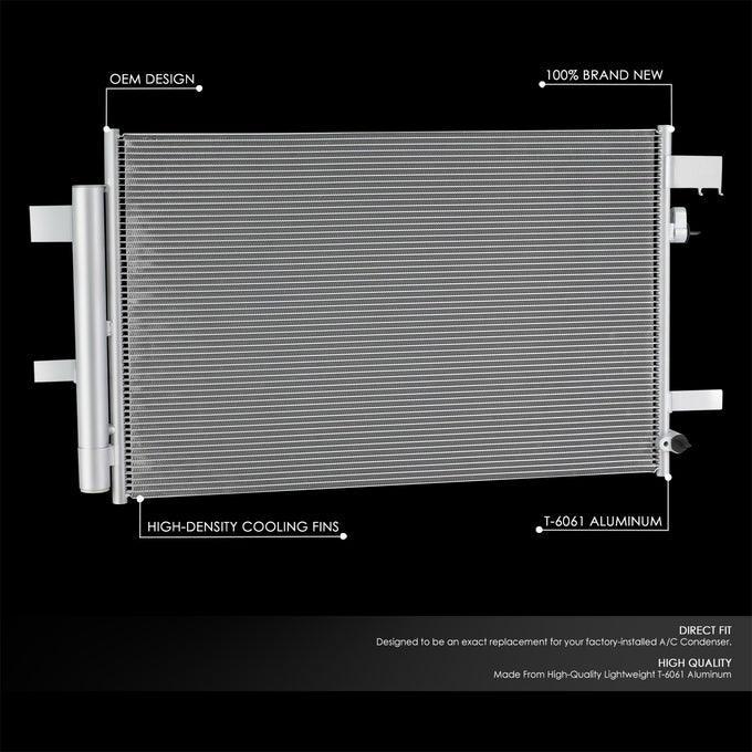 Factory Style Aluminum A/C Condenser <BR>18-24 Subaru Crosstrek
