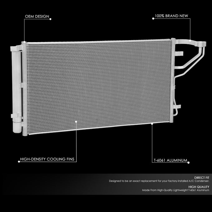 Factory Style A/C Condenser <BR> 17-18 Kia Optima 2.4L