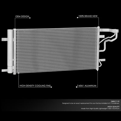 Factory Style A/C Condenser <BR> 18-20 Hyundai Elantra GT 1.6L