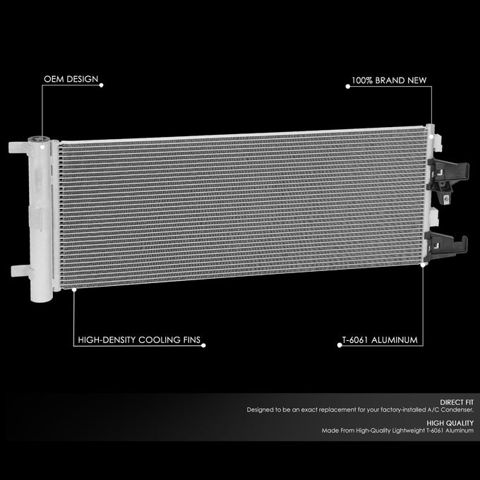 Factory Style A/C Condenser <BR> 19-24 Chevy/GMC Silverado Sierra 1500, 21-22 Cadillac Escalade