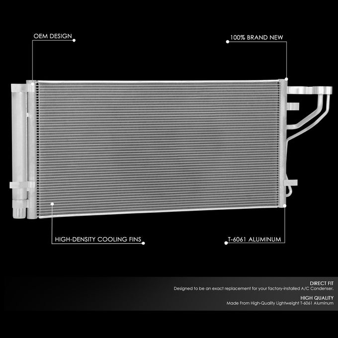 Factory Style A/C Condenser <BR> 17-22 Nissan Rogue Sport