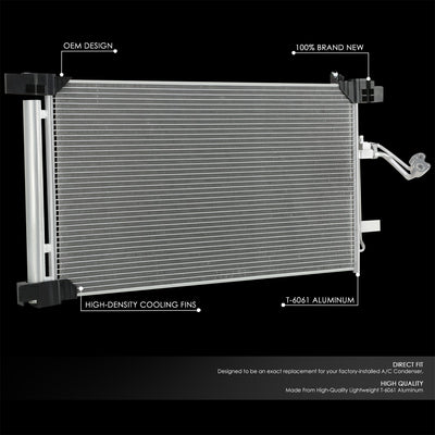 Factory Style Aluminum A/C Condenser <BR>19-20 Nissan Altima
