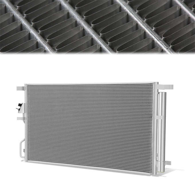 Factory Style Aluminum A/C Condenser <BR>19-21 Hyundai Tucson, 20-22 Kia Sportage
