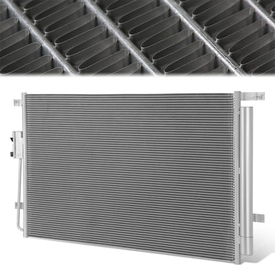 Factory Style Aluminum A/C Condenser <BR>19-20 Hyundai Santa Fe 2.4L