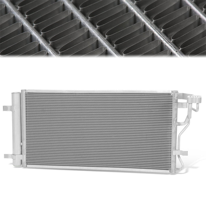 Factory Style A/C Condenser <BR> 19-21 Hyundai Veloster, 20-21 Kia Soul 1.6L