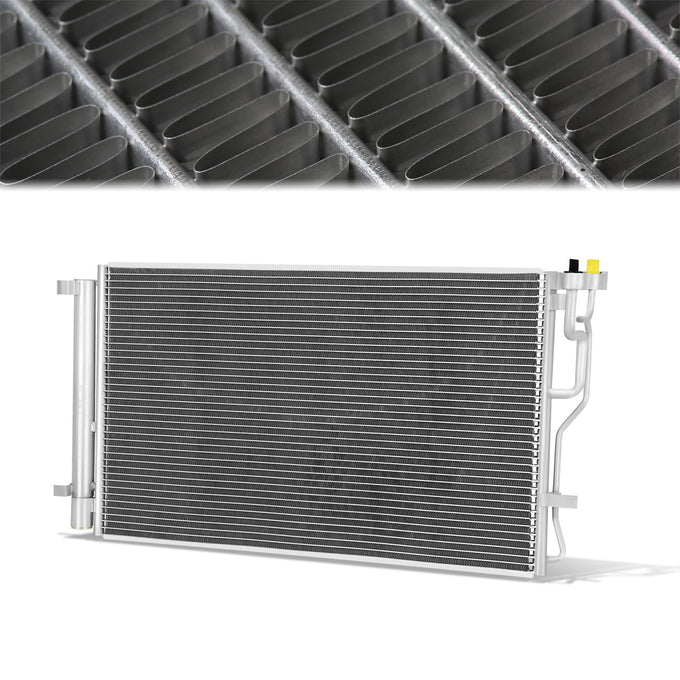 Factory Style Aluminum A/C Condenser <BR>18-21 Hyundai Kona 2.0L