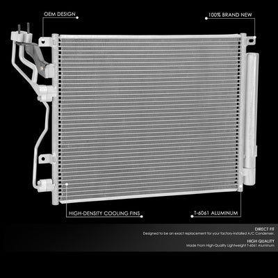 Factory Style A/C Condenser <BR> 15-17 Hyundai Sonata