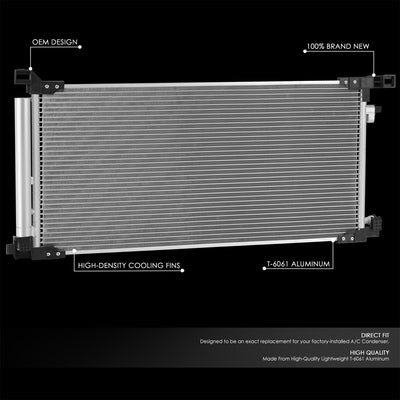 Factory Style Aluminum A/C Condenser <BR>19-24 Toyota Corolla, 22-24 Corolla Cross