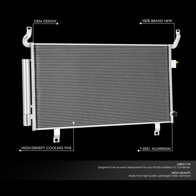 Factory Style Aluminum A/C Condenser <BR>20-24 Subaru Legacy, Outback