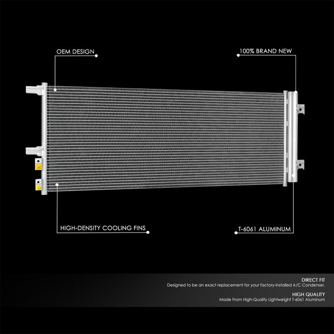 Factory Style Aluminum A/C Condenser <BR>20-24 Chevy Silverado, Gmc Sierra, 2500, 3500
