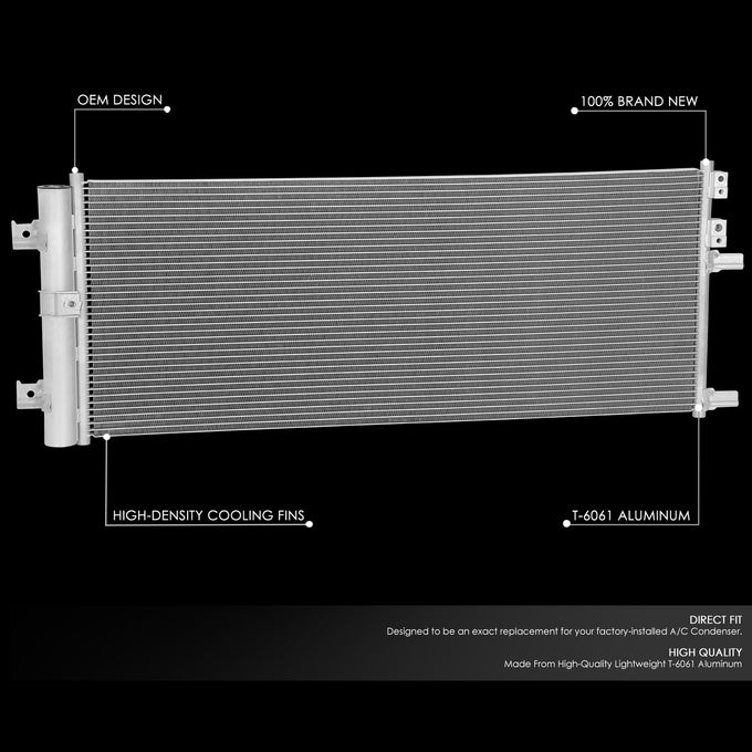 Factory Style A/C Condenser <BR> 20-24 Chevy/GMC Silverado Sierra 2500 3500 6.6L