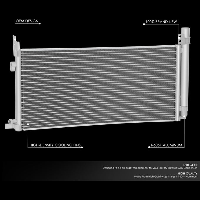 Factory Style A/C Condenser <BR> 19-24 Toyota RAV4 Hybrid, Venza