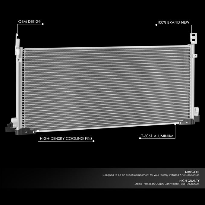 Factory Style Aluminum A/C Condenser <BR>21-24 Toyota RAV4 Prime