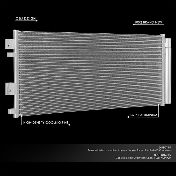 Factory Style Aluminum A/C Condenser <BR>21-24 Ford Bronco Sport