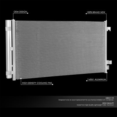 Factory Style Aluminum A/C Condenser <BR>21-24 Ford Mustang Mach-E