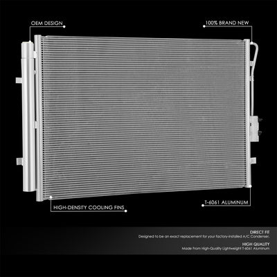 Factory Style Aluminum A/C Condenser <BR>21-24 Hyundai Palisade