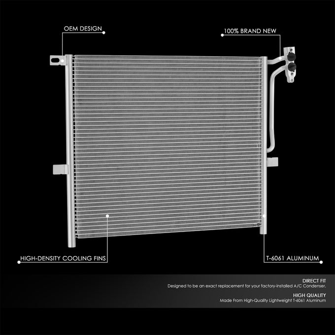Factory Style Aluminum A/C Condenser <BR>04-16 BMW X3
